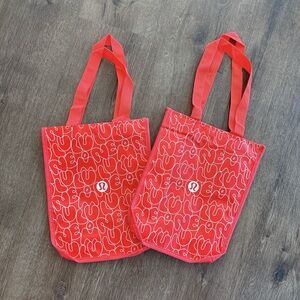 lululemon Shopper Tote Bag Reusable Small (x2) - Lulu Red - Spring 2026